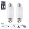 GloboStar® 81334-B Λάμπες Αυτοκινήτου LED 39mm FESTOON - C5W 3rd Generation Can-Bus Extreme Truck Series 2xSMD3030 3W 450lm 120° DC 12-24V IP20 Μ3.9 x Π12.5 x Υ1cm Ψυχρό Λευκό 6000K - Σετ 2 Τεμαχίων σε Blister