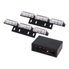GloboStar® 85008 PRO Series ΣΕΤ 2 x Μπάρες Σήμανσης Οχήματος Αστυνομίας για Αυτοκίνητα & Φορτηγά 3 Προγραμμάτων Φωτισμού STROBE LED HIGH POWER 18W DC 10-30V Αδιάβροχο IP65 Μπλε
