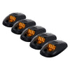 GloboStar® 85303 Πακέτο 5 Τεμάχια Φώτα Όγκου Οροφής - Running Lights για Αυτοκίνητα - SUV - Αγροτικά LED SMD 3030 12W 600lm DC 12V με Διακόπτη On/Off Αδιάβροχα IP65 5x Πορτοκαλί