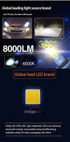 9012-HIR2 Led Αυτοκινητου 16000lm set-Bridgelux cob 9-32vdc Ψυχρο Λευκο 72w-2τεμ.