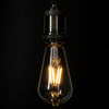 GloboStar® 99015 Λάμπα E27 ST64 Αχλάδι LED FILAMENT 4W 440 lm 320° AC 85-265V Edison Retro με Διάφανο Γυαλί Θερμό Λευκό 2700 K Dimmable