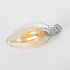 GloboStar® 99031 Λάμπα E14 C35 Κεράκι LED FILAMENT 4W 420 lm 320° AC 85-265V Edison Retro με Μελί Γυαλί Ultra Θερμό Λευκό 2200 K Dimmable