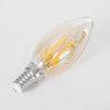 GloboStar® 99031 Λάμπα E14 C35 Κεράκι LED FILAMENT 4W 420 lm 320° AC 85-265V Edison Retro με Μελί Γυαλί Ultra Θερμό Λευκό 2200 K Dimmable