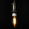 GloboStar® 99031 Λάμπα E14 C35 Κεράκι LED FILAMENT 4W 420 lm 320° AC 85-265V Edison Retro με Μελί Γυαλί Ultra Θερμό Λευκό 2200 K Dimmable