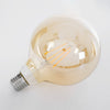 GloboStar® 99043 Λάμπα E27 G125 Γλόμπος LED LONG FILAMENT 8W 840 lm 320° AC 85-265V Edison Retro με Μελί Γυαλί Ultra Θερμό Λευκό 2200 K Dimmable