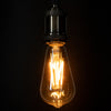 GloboStar® 99047 Λάμπα E27 ST64 Αχλάδι LED LONG FILAMENT 10W 1050 lm 320° AC 85-265V Edison Retro με Μελί Γυαλί Ultra Θερμό Λευκό 2200 K Dimmable
