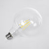 GloboStar® 99093 Λάμπα LED Long Filament E27 G125 Γλόμπος 4W 840lm 360° AC 220-240V IP20 Φ12.5 x Υ13.8cm Φυσικό Λευκό 4000K με Διάφανο Γυαλί - Pro Series 210lm/W - A Ενεργειακή Κλάση - 3 Χρόνια Εγγύηση