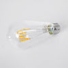 GloboStar® 99140 Λάμπα E27 ST64 Αχλάδι LED SOFT T SPIRAL FILAMENT 6W 510 lm 320° AC 85-265V Edison Retro με Διάφανο Γυαλί Θερμό Λευκό 2700 K Dimmable