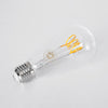 GloboStar® 99140 Λάμπα E27 ST64 Αχλάδι LED SOFT T SPIRAL FILAMENT 6W 510 lm 320° AC 85-265V Edison Retro με Διάφανο Γυαλί Θερμό Λευκό 2700 K Dimmable