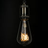 GloboStar® 99140 Λάμπα E27 ST64 Αχλάδι LED SOFT T SPIRAL FILAMENT 6W 510 lm 320° AC 85-265V Edison Retro με Διάφανο Γυαλί Θερμό Λευκό 2700 K Dimmable
