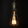 GloboStar® 99141 Λάμπα E27 ST64 Αχλάδι LED SOFT T SPIRAL FILAMENT 6W 490 lm 320° AC 85-265V Edison Retro με Μελί Γυαλί Ultra Θερμό Λευκό 2200 K Dimmable
