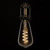 GloboStar® 99143 Λάμπα LED Soft S Spiral Filament E27 ST64 Αχλάδι 4W 300lm 360° AC 220-240V IP20 Φ6.4 x Υ14cm Θερμό Λευκό 2700K με Διάφανο Γυαλί - Dimmable - 3 Years Warranty