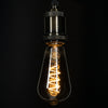 GloboStar® 99145 Λάμπα E27 ST64 Αχλάδι LED SOFT S SPIRAL FILAMENT 6W 470 lm 320° AC 85-265V Edison Retro με Φιμέ Γυαλί Θερμό Λευκό 2700 K Dimmable