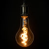 GloboStar® 99164 Λάμπα E27 PS30 Cherry LED SOFT SPIRAL FILAMENT 6W 500 lm 320° AC 85-265V Edison Retro με Μελί Γυαλί Ultra Θερμό Λευκό 2200 K Dimmable
