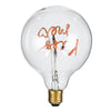 GloboStar® 99256 Λάμπα LED Ultra Thin Soft S Spiral Letter Filament E27 G125 KISS ME Γλόμπος 4W 340lm 360° AC 220-240V IP20 Φ12.5 x Υ18cm Ροζ με Διάφανο Γυαλί - Dimmable - 3 Years Warranty