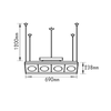4XAR111/12V/50W ΓΚΡΙ MET ΚΡΕΜΑ