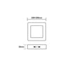 LED SLIM PANEL WHITE SQUARE CEIL.18W 6500K 1750Lm 208mm 230V AC Ra80