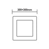 LED SLIM PANEL WHITE SQUARE CEIL.24W 3000K 2200Lm Φ288 230V AC Ra80