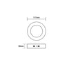 LED SLIM PANEL WHITE ROUND CEIL. 6W 3000K 450Lm Φ117 230V AC Ra80