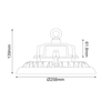 ^LED HIGH BAY ASTREK DIM 1-10V 100W 13.000LM 5000K 90° 230V AC IP65 Ra>80 50.000HRS