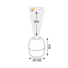 2 IN 1 8W LED NIGHT LIGHT & PROJECTOR WITH 4 PATTERNS AND 1M USB CABLE OR 3XAA