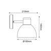 ^ΜΑΥΡΟ ΕΠΙΤΟΙΧΟ ΦΩΤΙΣΤΙΚΟ BERO MINI 1XE27 MAX.10W LED IP44 ΜΕ ΟΠΑΛ PC ΚΑΛΥΜΜΑ