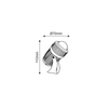 ^LED LUMINAIRE 8W 450LM 3000K 8° 230V AC IP66 Ra>80 30.000HRS