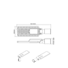 ^LED STREET LUMINAIRE 90W 12600LM 4000K 150Χ75˚ CLASS I 230V AC IP66