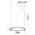 ^ΚΡΕΜΑΣΤΟ Φ/Σ LED 36W 3000K 2700LM HARMONY ΜΑΥΡΟ ΑΛΟΥΜΙΝΙΟ IP20 D42XH120CM