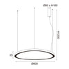 ^ΚΡΕΜΑΣΤΟ Φ/Σ LED 74W 3000K 6500LM HARMONY ΛΕΥΚΟ ΑΛΟΥΜΙΝΙΟ IP20 D80XH120CM