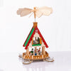 WOODEN TEA LIGHT PYRAMID ICE SKATERS  ΔΙΑΚΟΣΜΗΤΙΚΟ (ΧΩΡΙΣ ΚΕΡΑΚΙΑ) 18x13x36cm