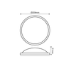 LED PC BLACK CEIL LUMINAIRE 230V AC IP65 20W 1700lm 3000K 110° Ra80