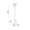 ^ ΚΡΕΜΑΣΤΟ Φ/Σ LED 10W 3000K 800LM ΞΥΛΟ+ΑΚΡΥΛΙΚΟ 15X10XH120CM YOKO