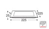 LED PANEL ΧΩΝ. ΤΕΤΡ. 20W 3.000K 1510Lm 230V 225mm Ra80