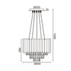 ^ΚΡΕΜΑΣΤΟ Φ/Σ 5XE14 ΚΡΥΣΤΑΛΛΟ + ΧΡΥΣΟ ΜΕΤ/ΚΟ D40XH100CM EMPIRE