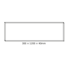 CEILING ALUM FRAME 30x120x4cm FOR PILO LED PANELS (NO SCREWS)