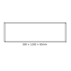 CEILING ALUM FRAME 30x120x6.5cm FOR OTIS, OTIS*N, PILO & ROVE LED PANELS (WITH SCREWS)
