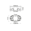 FL.MOUNT.JUNCT.HOLLOW WALLS BOX 4 MODULES