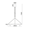 ^ΚΡΕΜΑΣΤΟ Φ/Σ LED 48W COB ΜΑΥΡΟ ΑΛΟΥΜΙΝΙΟ 3000K 4320LM D65ΧH139CM MAGNETO