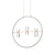 ^ΚΡΕΜΑΣΤΟ Φ/Σ LED2835 12W ΧΡΩΜΙΟ ΑΛΟΥΜΙΝΙΟ 3000Κ 1080LM D53XH173CM IONIAN