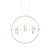 ^ΚΡΕΜΑΣΤΟ Φ/Σ LED2835 12W ΧΡΥΣΟ ΑΛΟΥΜΙΝΙΟ 3000Κ 1080LM D53XH173CM IONIAN