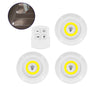 Φωτιστικά Νυκτός Μπαταρίας LED COB 6W 600lm με Timer & Ασύρματο Χειριστήριο RF - ΣΕΤ 3 Τεμαχίων Ψυχρό Λευκό 6000K