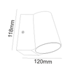 ^LED COB WALL LUMINAIRE 6W 400LM 100° 230V AC 3.000K DARK GREY CRI80 IP54 30.000HRS