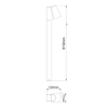 ^LED COB POST LUMINAIRE 6W 400LM 100° 230V AC 3.000K DARK GREY CRI80 IP54 30.000HRS