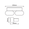 ^LED SMD WALL LUMINAIRE 13W 630LM 100° 230V AC 3.000K DARK GREY CRI80 IP54 30.000HRS