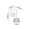 ^LED SMD WALL LUMINAIRE 10W 400LM 85° 230V AC 3.000K DARK GREY CRI80 IP54 30.000HRS