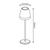 ^LED SMD TABLE BATTERY LUMINAIRE 2W 150LM 38° 3.000K DARK GREY CRI80 IP54