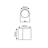 ^LED HP WALL LUMINAIRE 4W 230LM 40° 230V AC 3.000K DARK GREY CRI80 IP65 30.000HRS