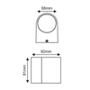 ^LED HP WALL LUMINAIRE 4W 230LM 40° 230V AC 3.000K MATT WHITE CRI80 IP65 30.000HRS
