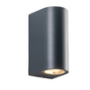 ^GU10 WALL LUMINAIRE 230V AC DARK GREY IP65 MAX.2X35W